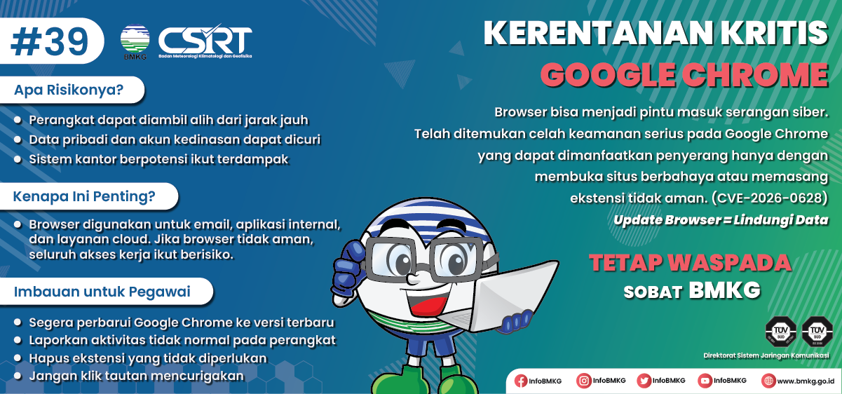 Peringatan Keamanan: Kerentanan Kritis pada Google Chrome